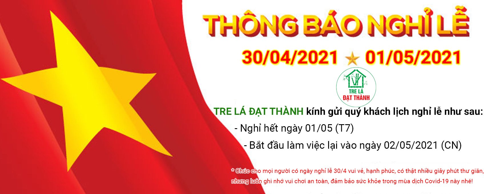 Chào mừng ngày giải phóng Miền Nam & Quốc tế Lao động 30/4 - 1/5