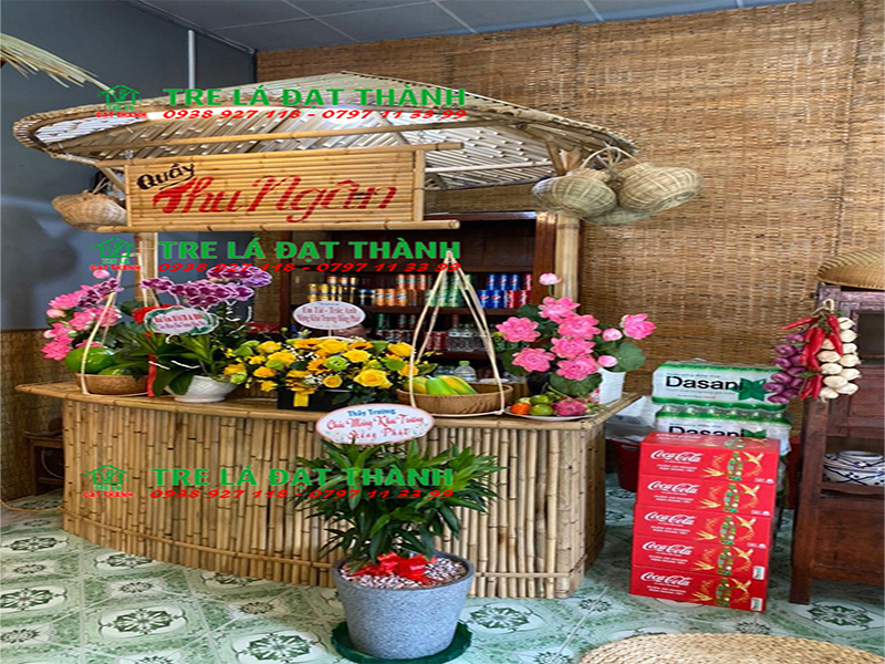 Quầy tre trang trí - QBT05